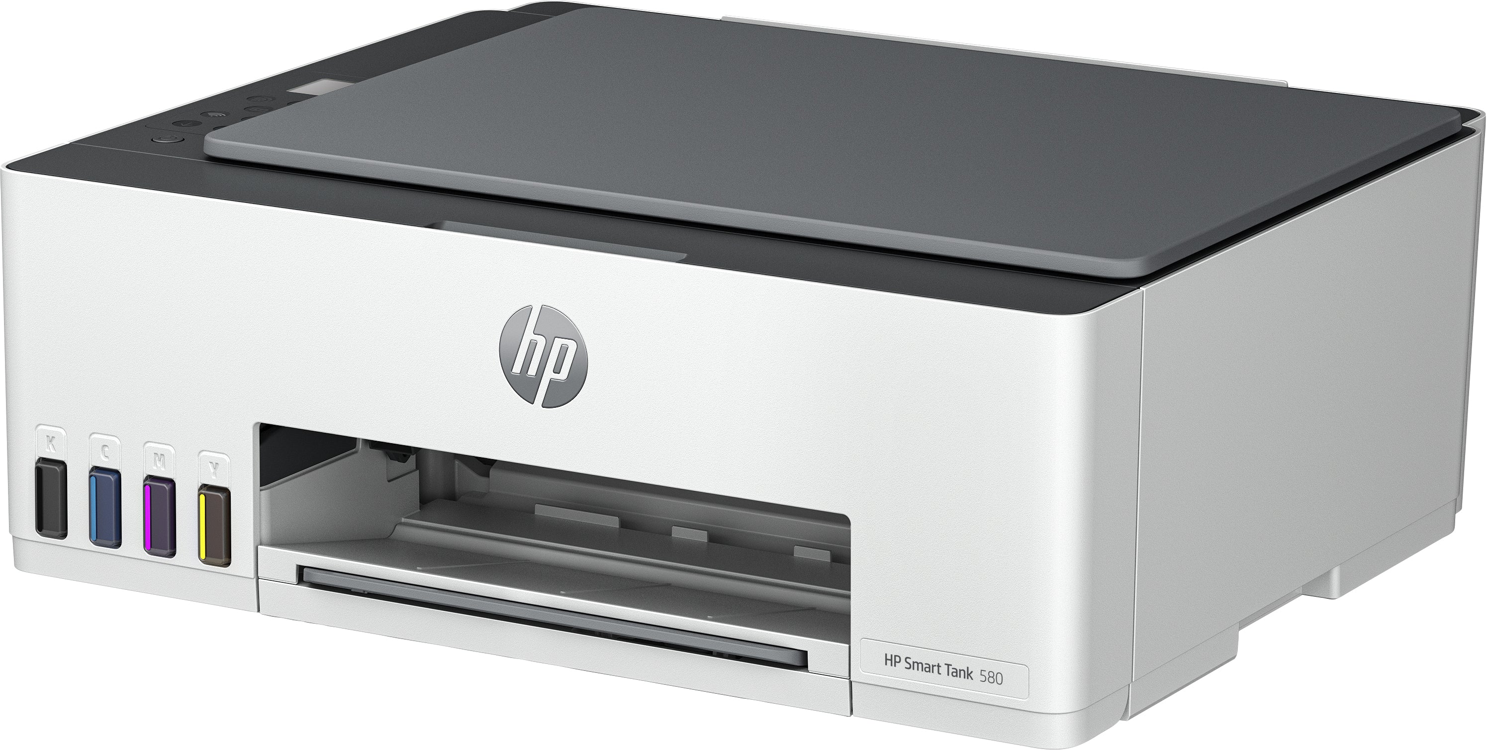 HP Smart Tank Imprimante Tout-en-un 580, Home and home office, Print, copy, scan, Wireless; High-volume printer tank; Print from phone or tablet; Scan to PDF 1F3Y2A#BEW
