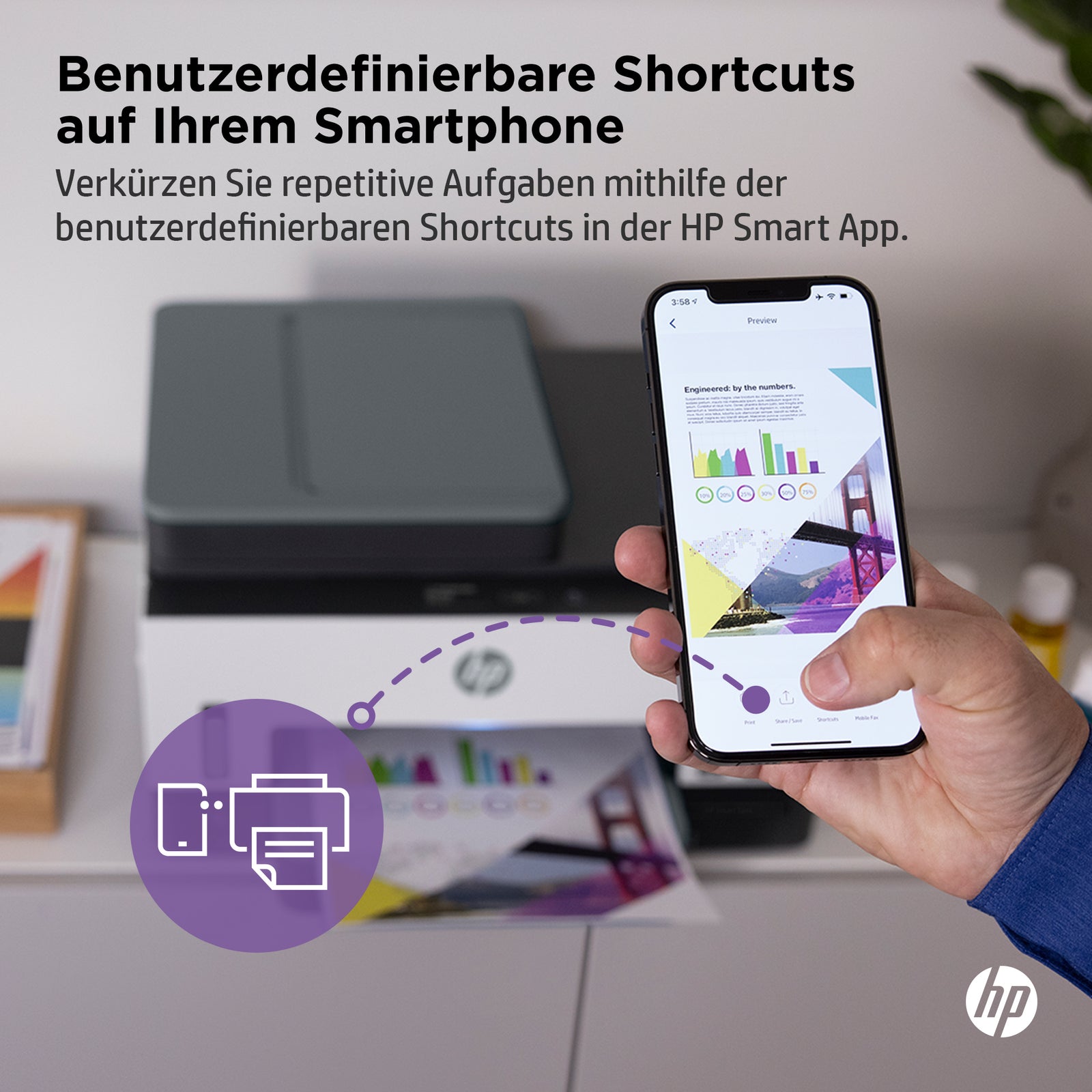 HP Smart Tank 7605 Imprimante Tout-en-Un - Sans Fil, Recto-Verso, Couleur