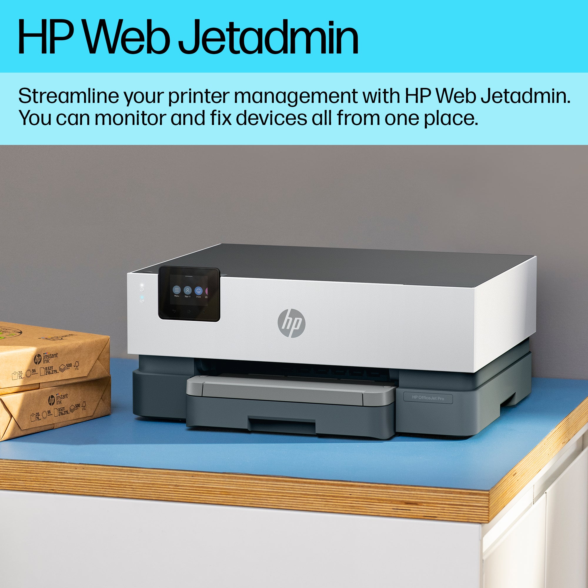 HP OfficeJet Pro 9117b Sans fil Couleur Imprimante, Impression recto-verso 5A0S0C#778