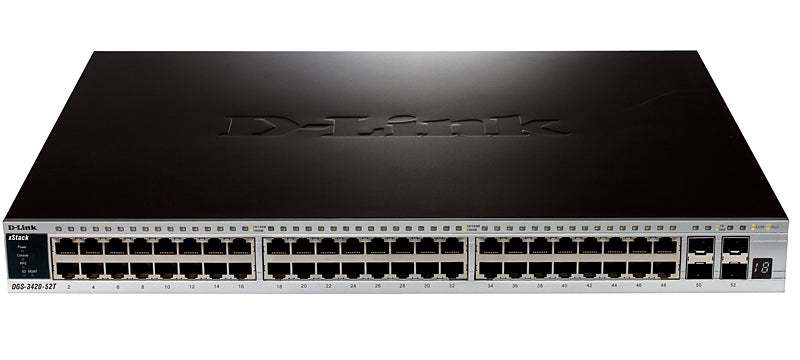 D-Link DGS-3420-52T commutateur réseau Géré L2 Noir DGS-3420-52T