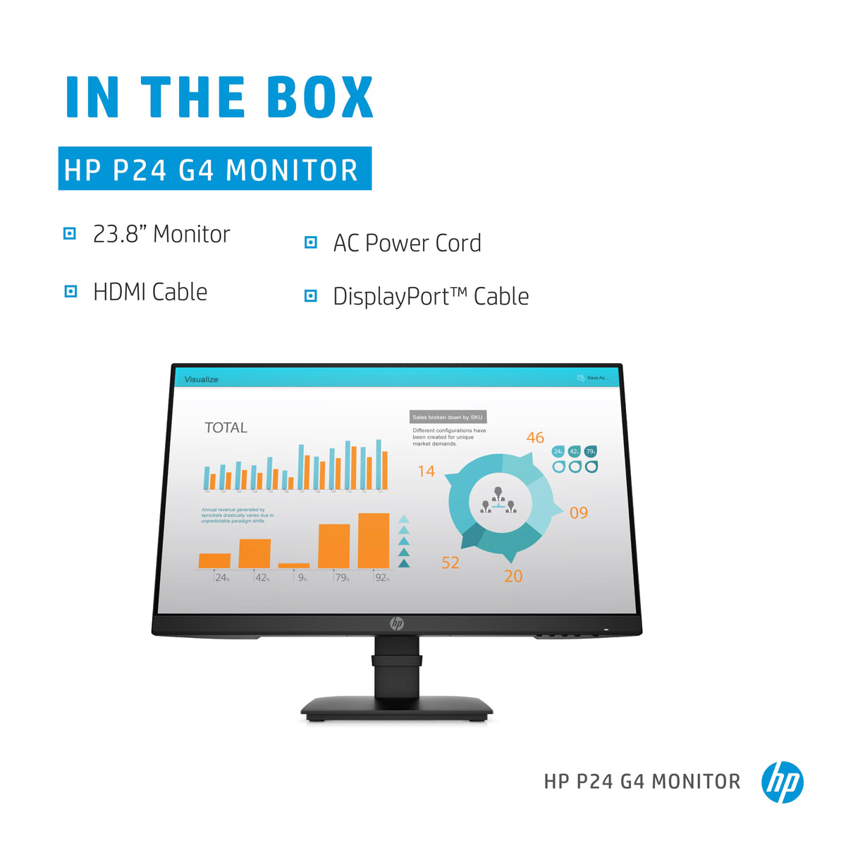 HP P24 G4 23,8" Moniteur Full HD 1A7E5AA#ABB