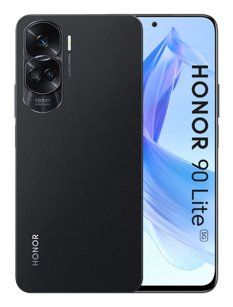 Honor 90 Lite 17 cm (6.7") Double SIM Android 13 5G USB Type-C 8 Go 256 Go 4500 mAh Noir 5109ASWC