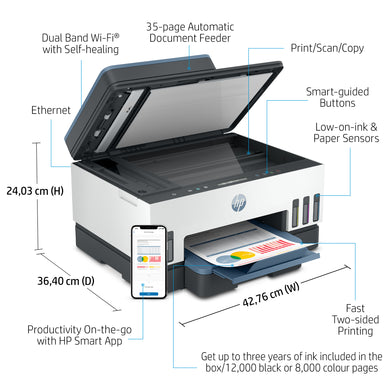HP Smart Tank 7306 Imprimante Tout-en-Un avec 3 ans d'encre