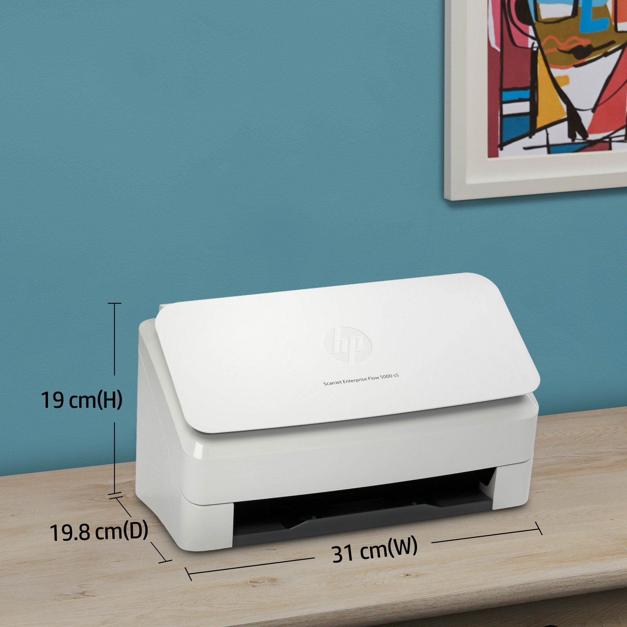 HP Scanjet Enterprise Flow 5000 s5 Alimentation feuille à feuille de scanner 600 x 600 DPI A4 Blanc 6FW09A#B19