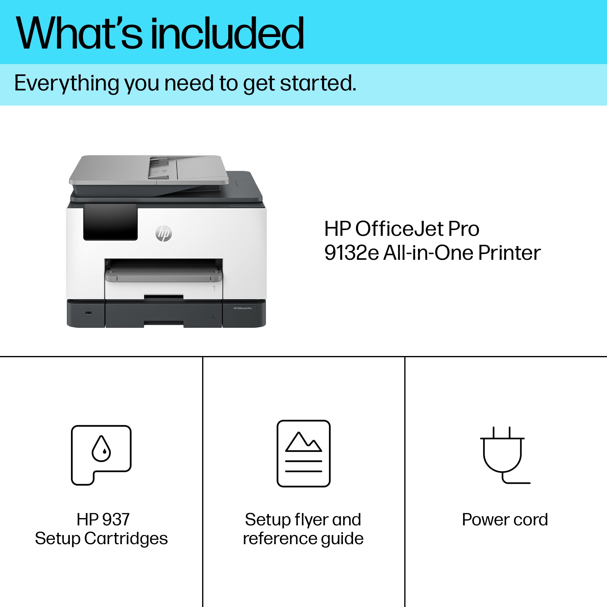 HP OfficeJet Pro Par 9132e Sans fil All-in-One Couleur Imprimante, Instant Ink; Impression recto-verso 404M5B#687