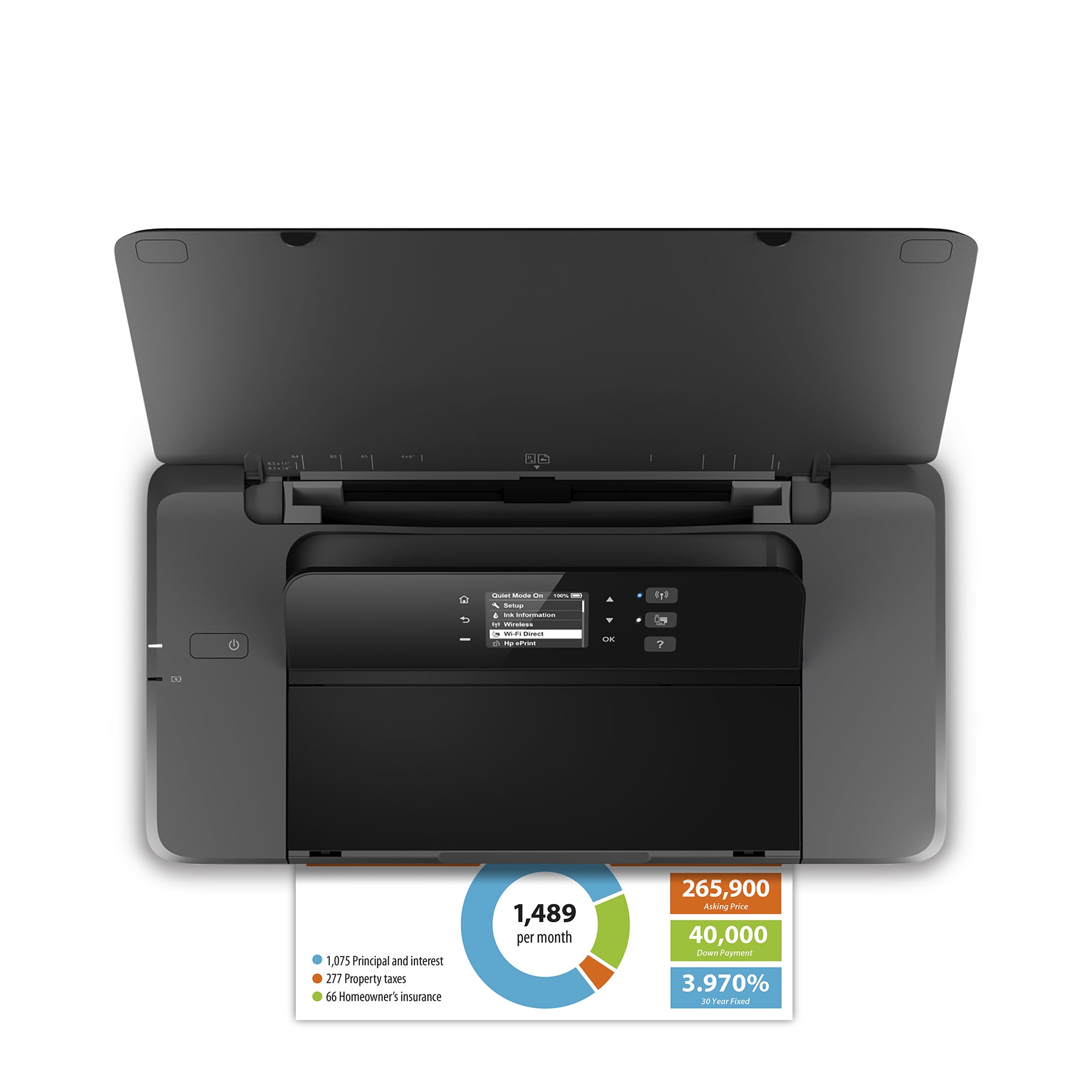 HP Officejet 200 Mobile Sans fil Couleur Imprimante CZ993A#BHC