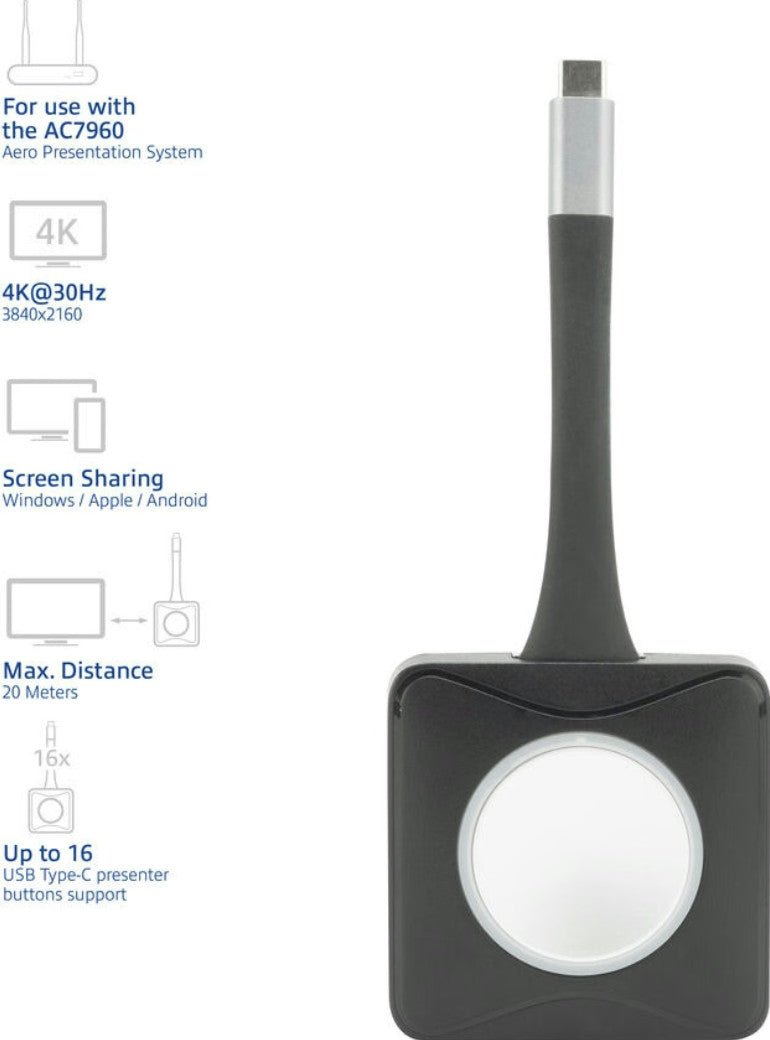 Aero 4K-presentatorknop AC7961 - Compridis