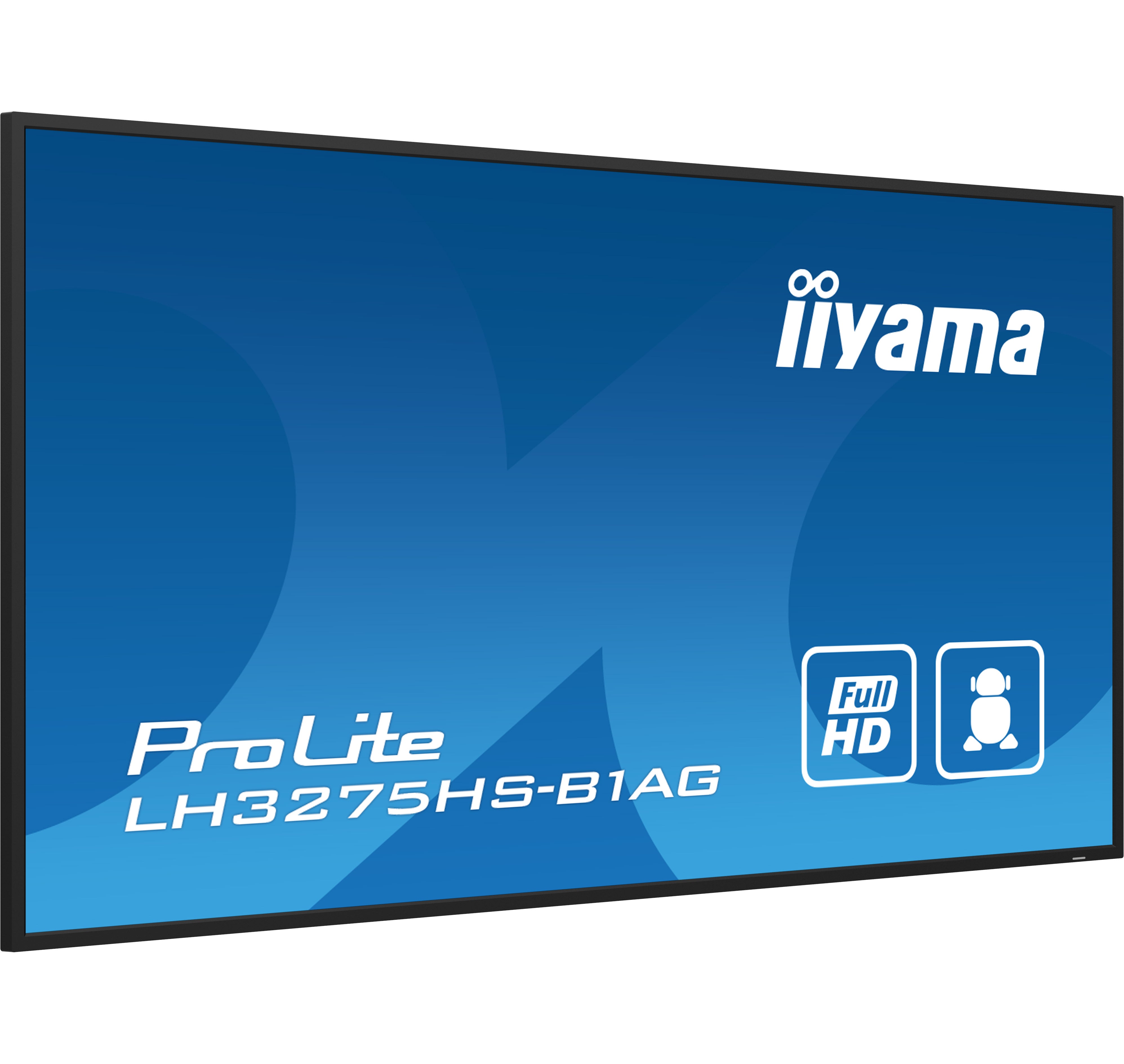 iiyama LH3275HS-B1AG Écran d'affichage dynamique Écran plat de signalisation numérique 80 cm (31.5") LCD Wifi 500 cd/m² Full HD Noir Intégré dans le processeur Android 11 24/7 LH3275HS-B1AG
