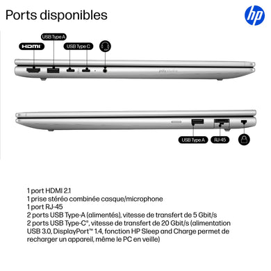 HP ProBook 4 G1i 16" Intel Core Ultra 5 225U 8GB 256GB AZERTY French B9YR7ET#ABF