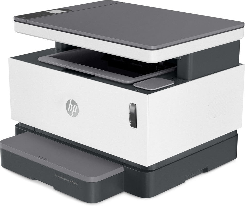 HP Neverstop Laser MFP 1201n, Zwart - wit, Printer voor Bedrijf, Printen, kopiëren, scannen, Scans naar pdf 5HG89AB19 - Compridis