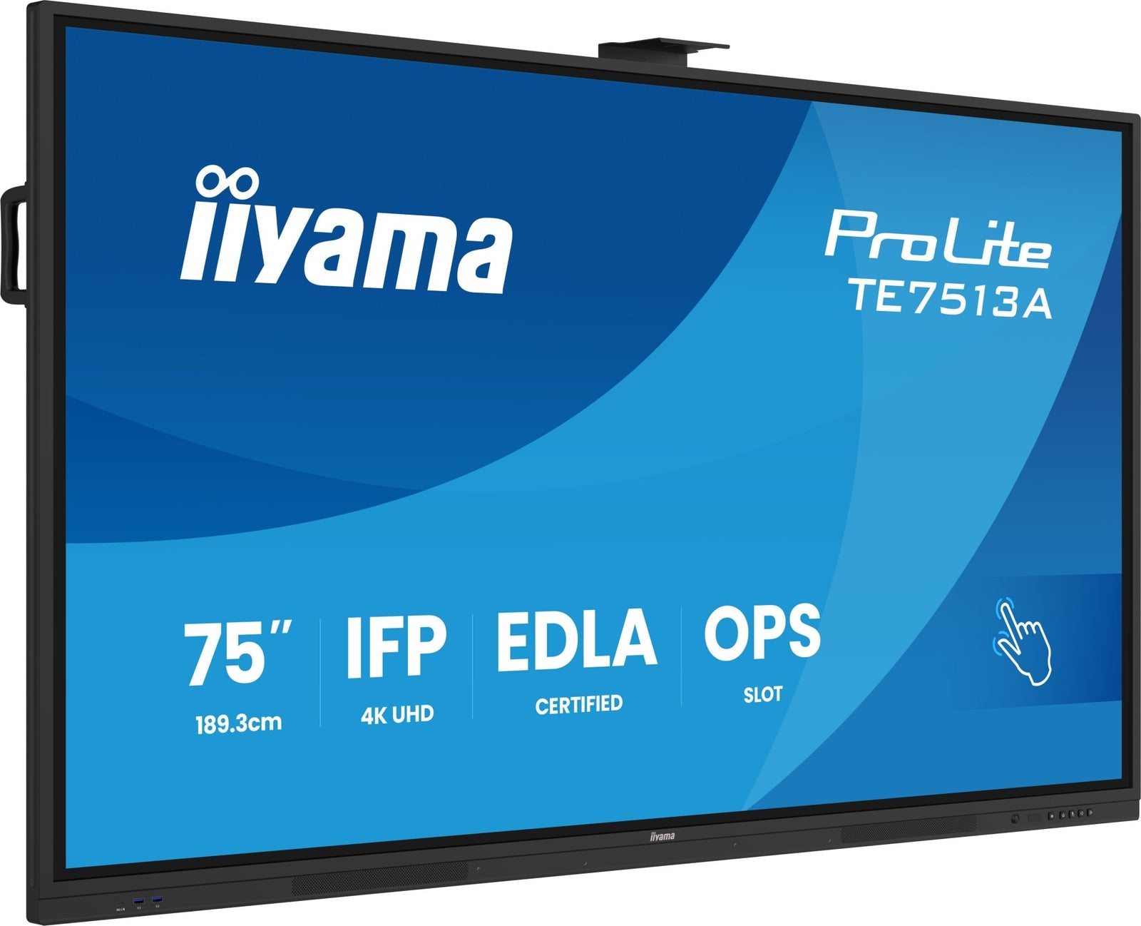 iiyama TE7513A-B1AG beeldkrant Interactief flatscreen 190,5 cm (75") Wifi 500 cd/m² 4K Ultra HD Zwart Touchscreen Type processor Android 18/7 TE7513A-B1AG - Compridis
