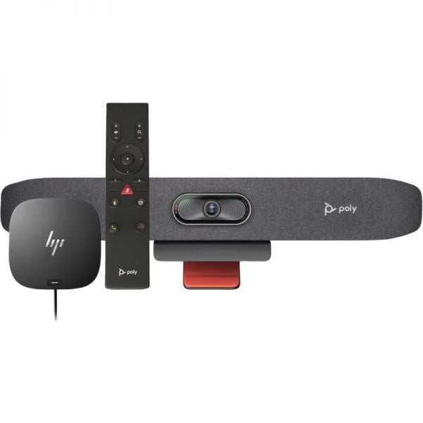HP Poly Barre de visioconférence USB Poly Studio R30 et télécommande BT avec station d’accueil HP USB-C G5 (ABB) 9U3T1AA