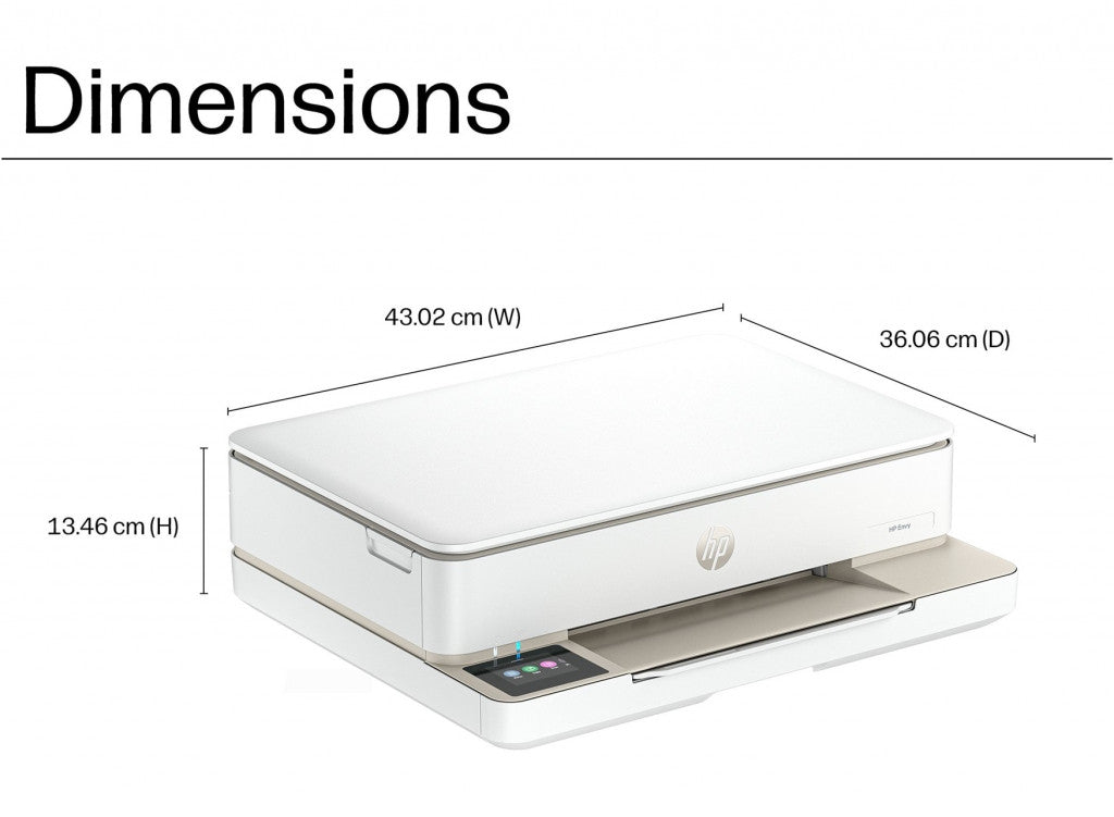 HP ENVY 6122e Wireless All-in-One Couleur Imprimante, Instant Ink; Impression photo 714L9B#629