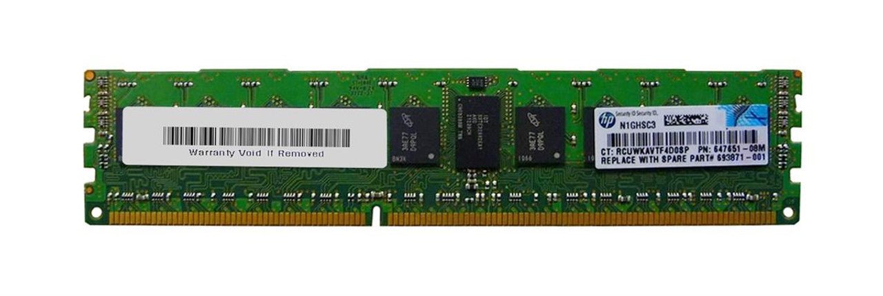 HPE SPS - DIMM 8GB PC3 - 12800R ipl 1GX4 693871 - 001 - Compridis