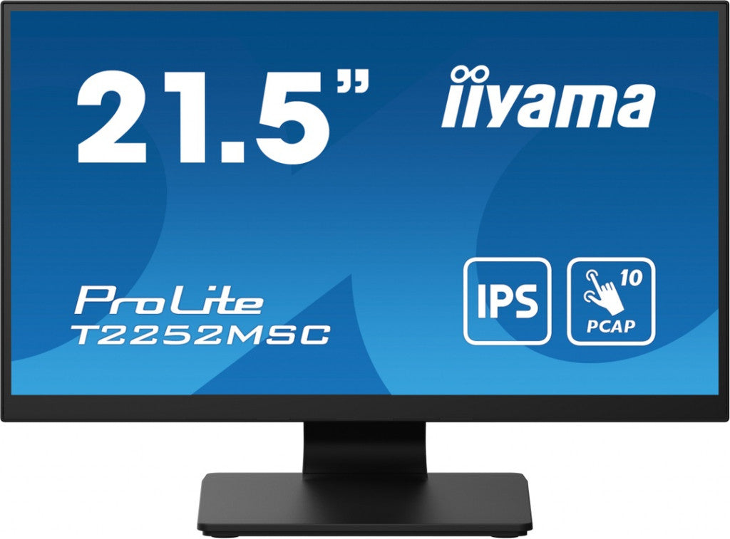 iiyama ProLite T2252MSC-B2 écran plat de PC 54,6 cm (21.5") 1920 x 1080 pixels Full HD LCD Écran tactile Noir T2252MSC-B2