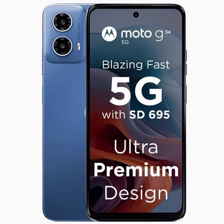 Motorola G34 16.5 cm (6.5") Dual SIM Android 14 5G USB Type-C 4 GB 128 GB 5000 mAh Blue XT2363-3