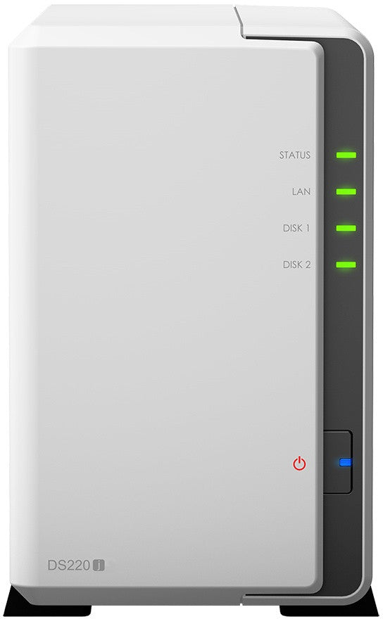 Synology DiskStation DS220j NAS Mini Tower Realtek RTD1296 0.512 GB DDR4 0 TB DiskStation Manager White DS220J