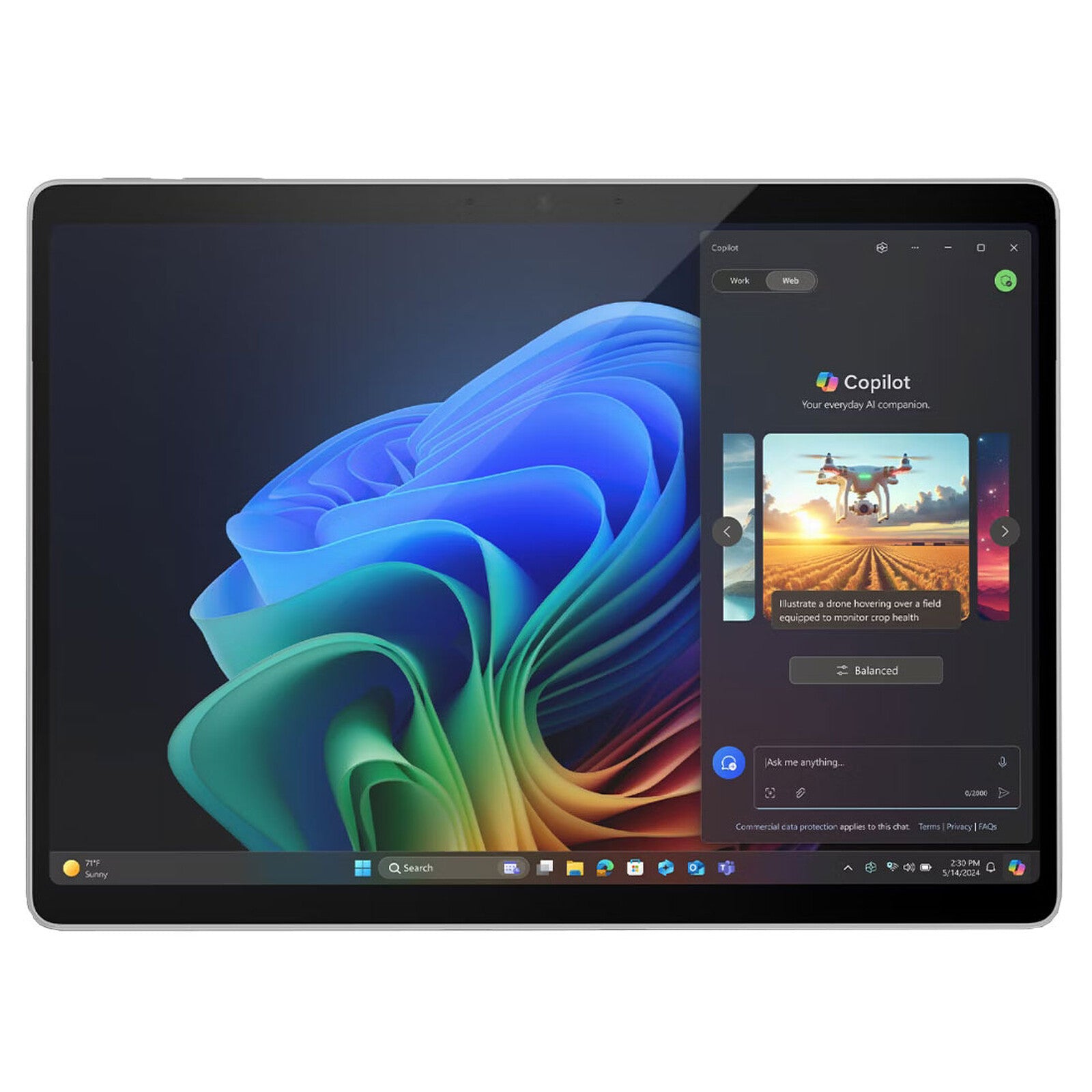 MICROSOFT Surface Pro 11 Snapdragon x PLUS/16 Go/256 Go/13" W11H ZHX-00004