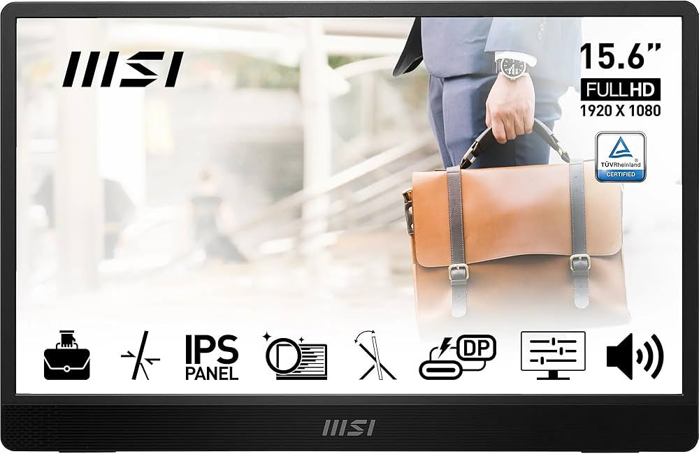 MSI PRO MP161 E2 15.6" Full HD Portable USB-C Monitor