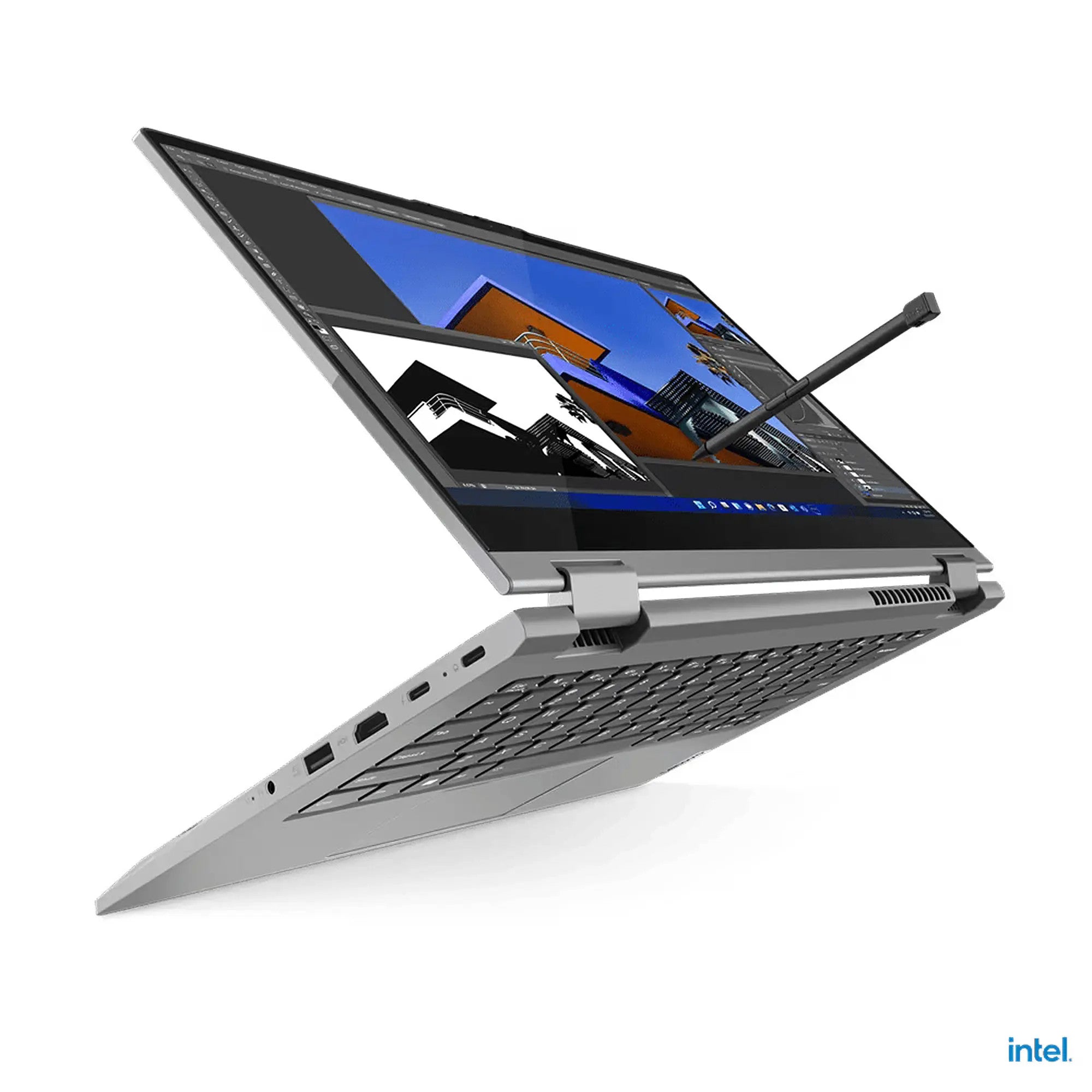 Lenovo ThinkBook 14s Yoga G3 IRU Intel® Core™ i5 i5-1335U Hybride (2-en-1) 35,6 cm (14") Écran tactile Full HD 16 Go DDR4-SDRAM 512 Go SSD Wi-Fi 6 (802.11ax) Windows 11 Pro Français Gris 21JG0007FR