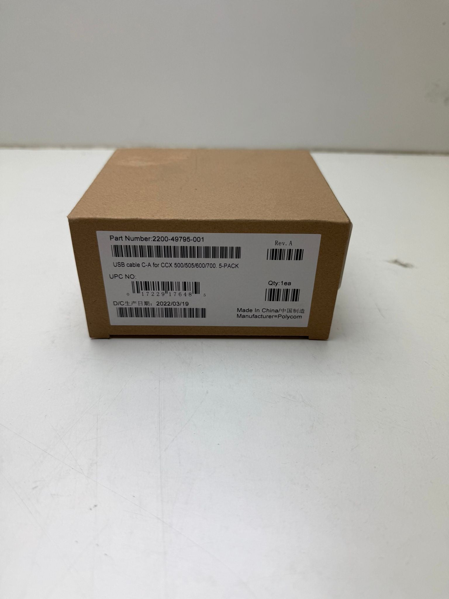 HP Poly Câble Poly CCX 500/505/600/700 USB-C vers USB-A (5 pièces) 2200-49795-001