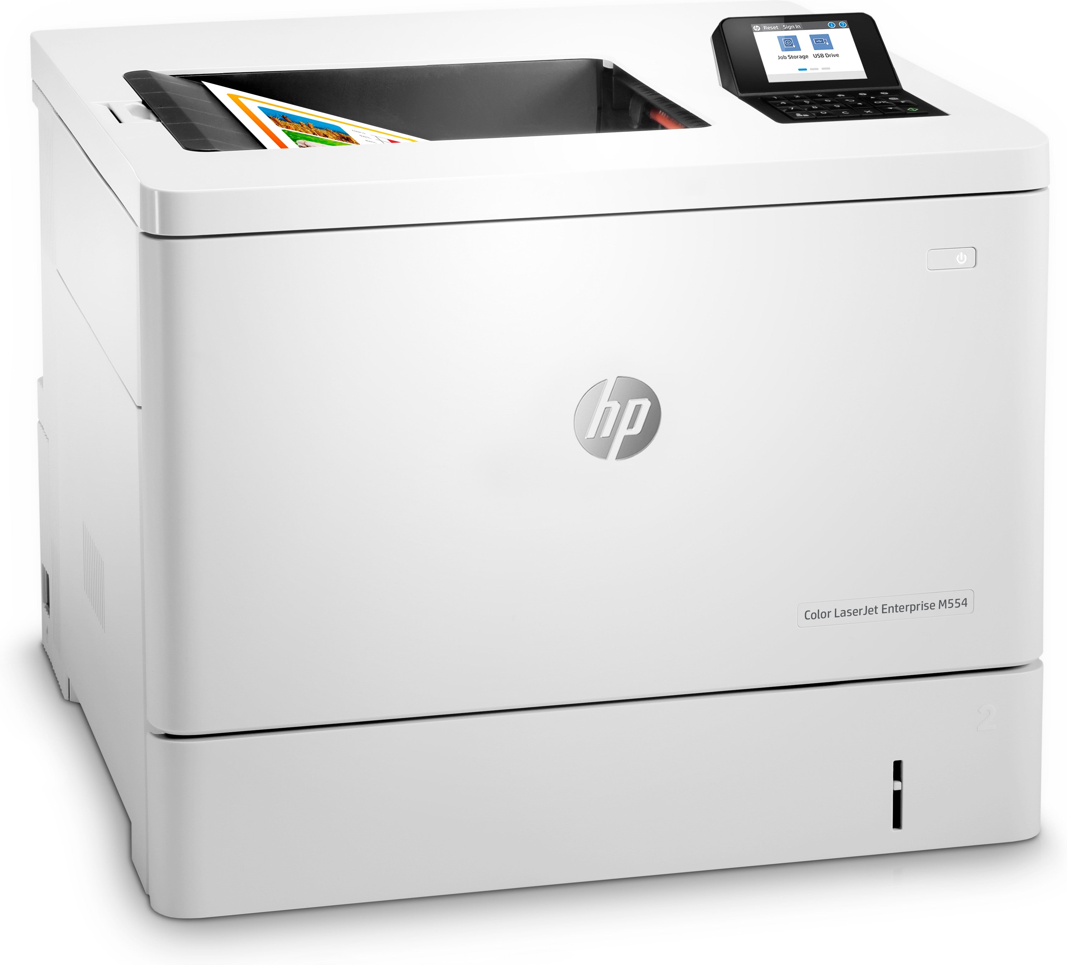 HP Color LaserJet Enterprise Imprimante M554dn, Color, Imprimante pour Imprimer, Impression USB en façade; Impression recto-verso 7ZU81A#B19