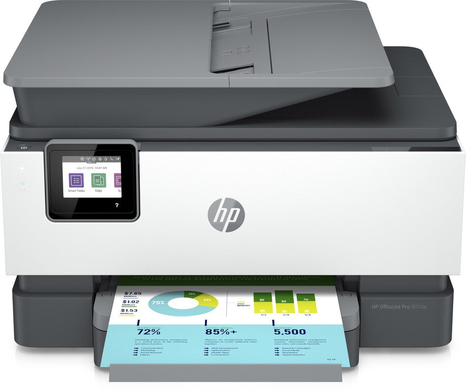 HP OfficeJet Pro Imprimante Tout-en-un HP 9010e, Couleur, Imprimante pour Petit bureau, Impression, copie, scan, fax, HP+; Éligibilité HP Instant Ink; Chargeur automatique de documents; Impression recto-verso 257G4B