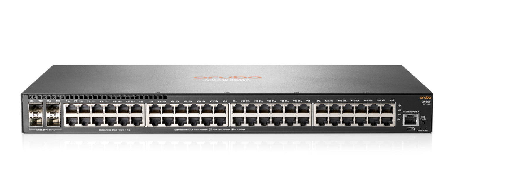 HPE Aruba Networking 2930F 48G 4SFP+ Géré L3 Gigabit Ethernet (10/100/1000) 1U Gris JL254A#ABB