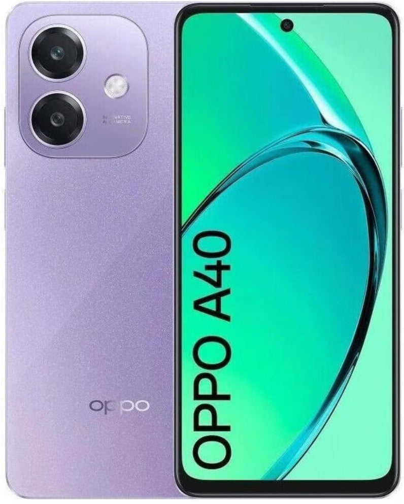 OPPO A40 16,9 cm (6.67") Double SIM Android 14 4G USB Type-C 4 Go 128 Go 5100 mAh Violet 110010347457