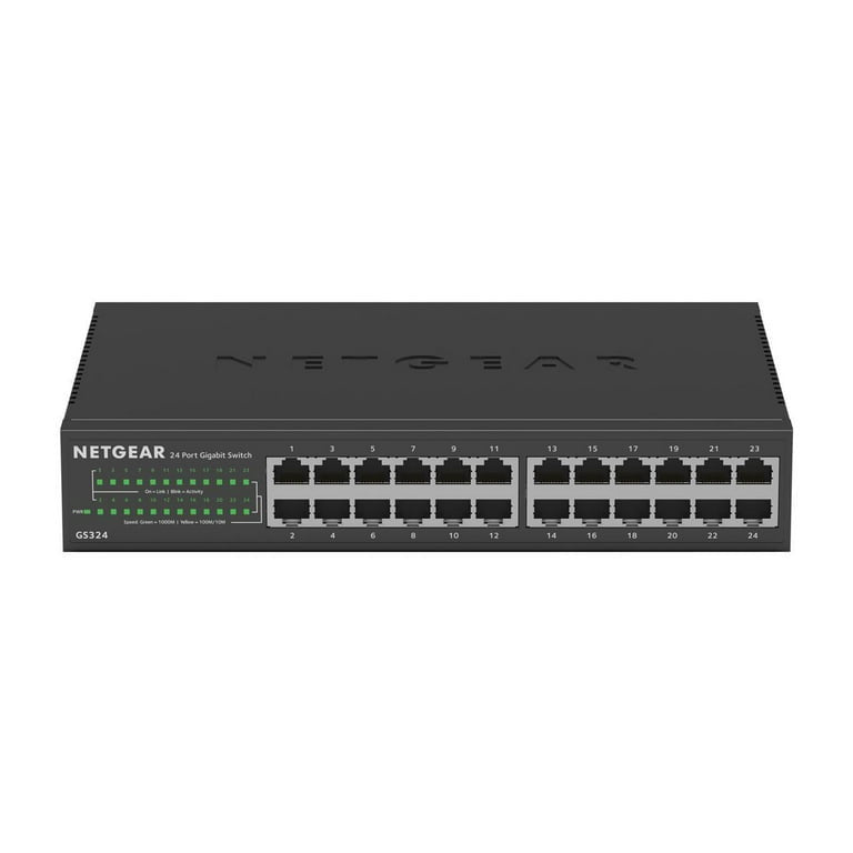 NETGEAR Switch Ethernet Gigabit 24-POORTS non administrable noir GA324-200EUS