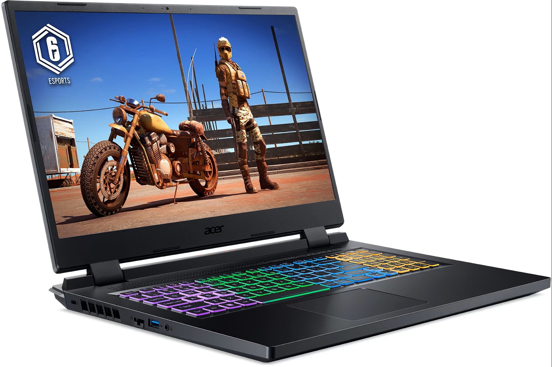 ACER Ordinateur portable Nitro AN517-55, processeur Intel Core i7-12700H, 16 Go de RAM, disque dur de 512 Go, carte graphique RTX 3060, clavier W11H, clavier QWERTZ NH.QFWEV.003