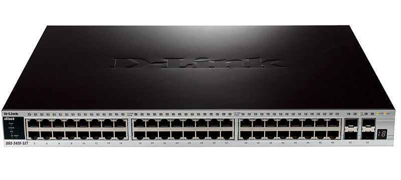 D-Link DGS-3420-52T network switch Managed L2 Black DGS-3420-52T