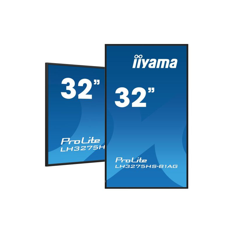 iiyama LH3275HS-B1AG Écran d'affichage dynamique Écran plat de signalisation numérique 80 cm (31.5") LCD Wifi 500 cd/m² Full HD Noir Intégré dans le processeur Android 11 24/7 LH3275HS-B1AG