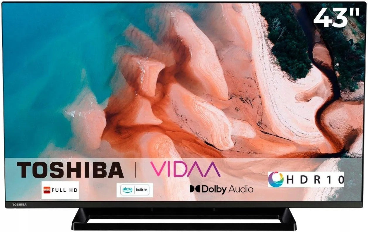Toshiba 43LV3E63DA TV 109.2 cm (43") Full HD Smart TV Wi-Fi Black 250 cd/m² 43LV3E63DA