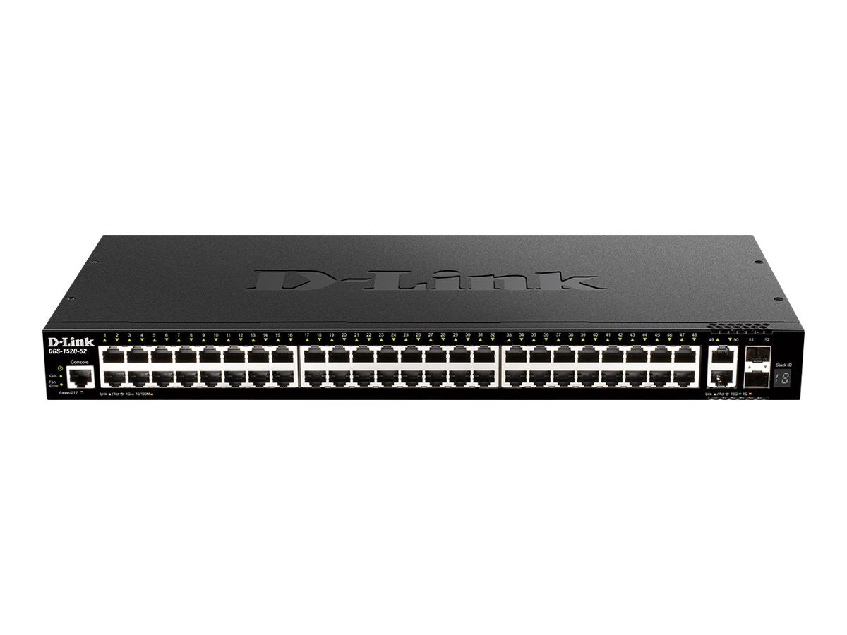 D-Link DGS-1520-28/E commutateur réseau Géré L3 10G Ethernet (100/1000/10000) 1U Noir DGS-1520-28/E