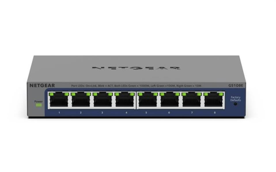 NETGEAR Commutateur Gigabit Plus à 8 ports GS108E-400EUS