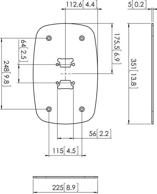 VOGEL'S PFF 7060 Plaque de montage au sol noire 7327060