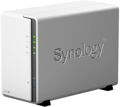 Synology DiskStation DS220j NAS Mini Tower Realtek RTD1296 0.512 GB DDR4 0 TB DiskStation Manager White DS220J