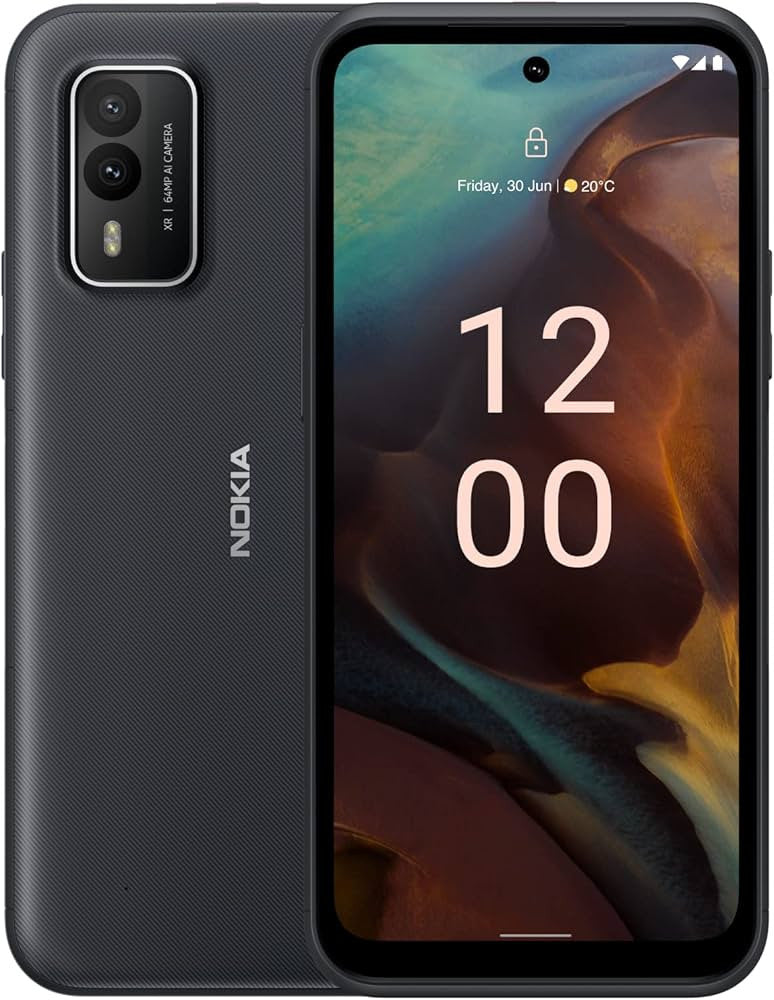 Nokia XR21 16,5 cm (6.49") Double SIM Android 12 5G USB Type-C 6 Go 128 Go 4800 mAh Noir NXR21-6/128-BLK
