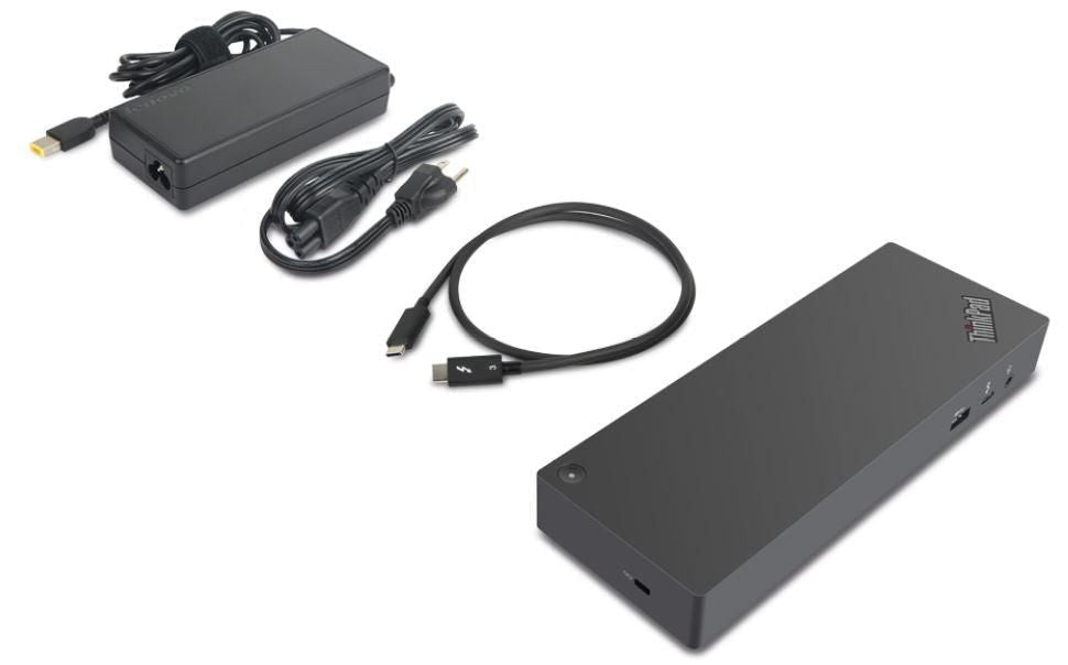 Lenovo 40AN0135EU laptop dock & poortreplicator Bedraad Thunderbolt 3 Zwart, Rood 40AN0135EU - Compridis
