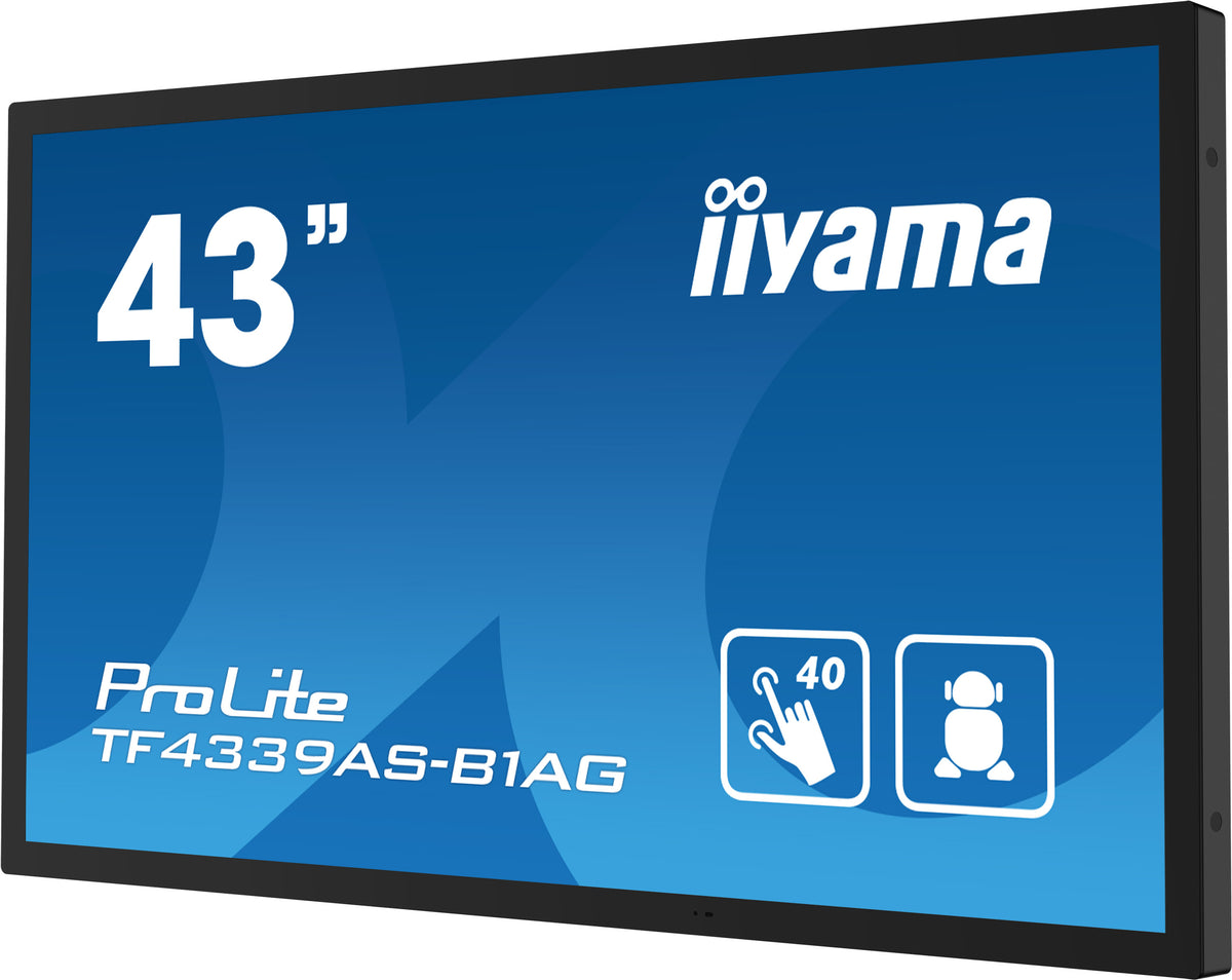 IIYAMA ProLite TF4339AS-B1AG 43″ PCAP Bondé 4K UHD Écran Noir