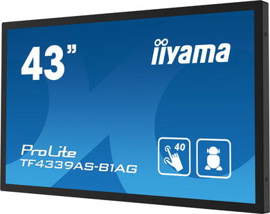 IIYAMA ProLite TF4339AS-B1AG 43″ PCAP Bondé 4K UHD Écran Noir
