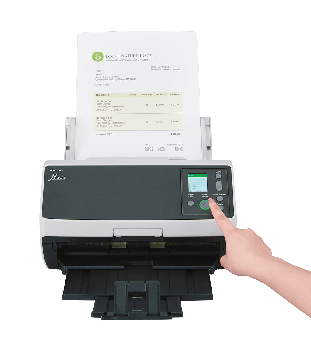 fi Series fi-8170 70ppm/140ipm A4 Recto-verso ADF USB3.2 LED Scanner de groupe de travail