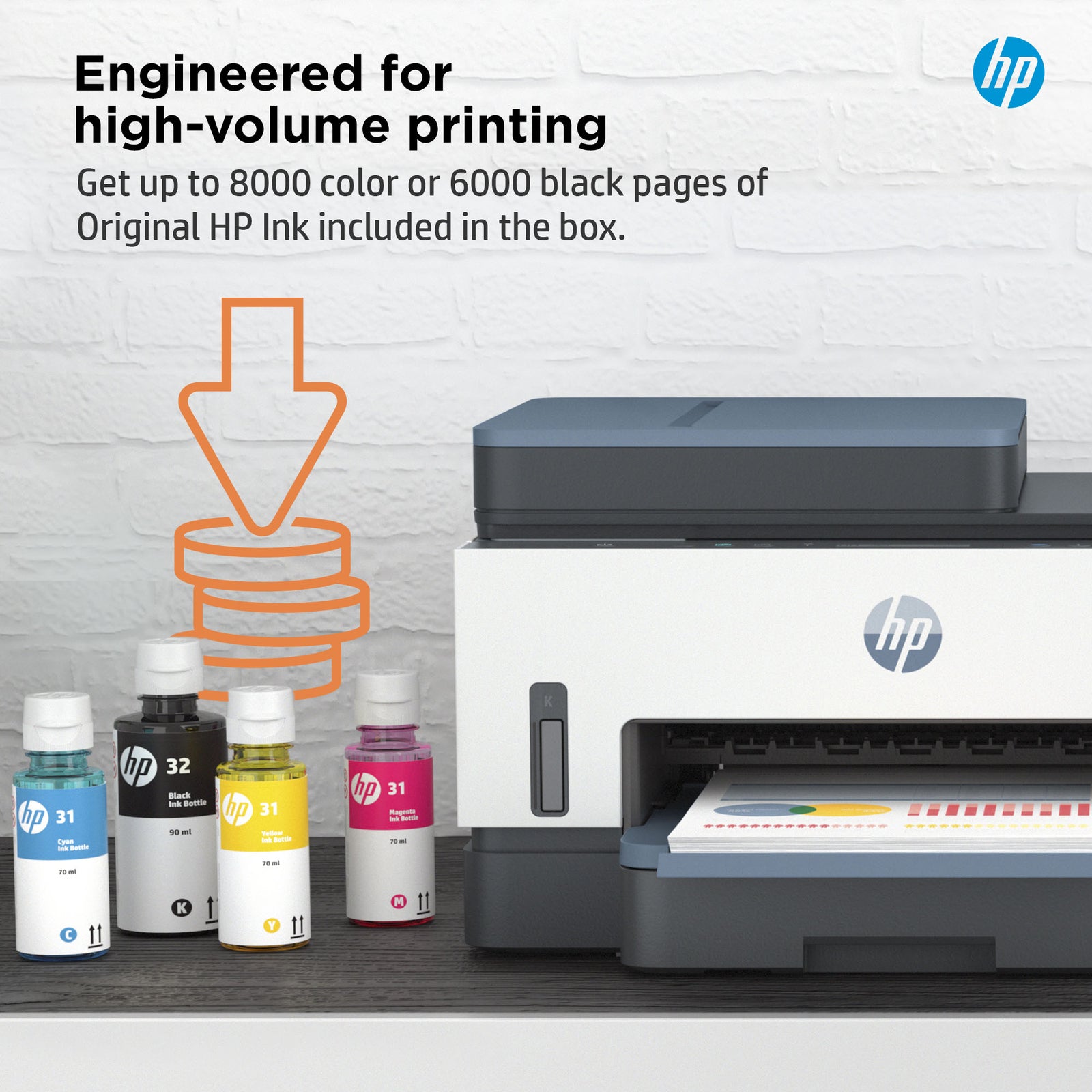 HP Smart Tank 7308 Imprimante Tout-en-un - Sans fil, Recto-verso, 15 ppm