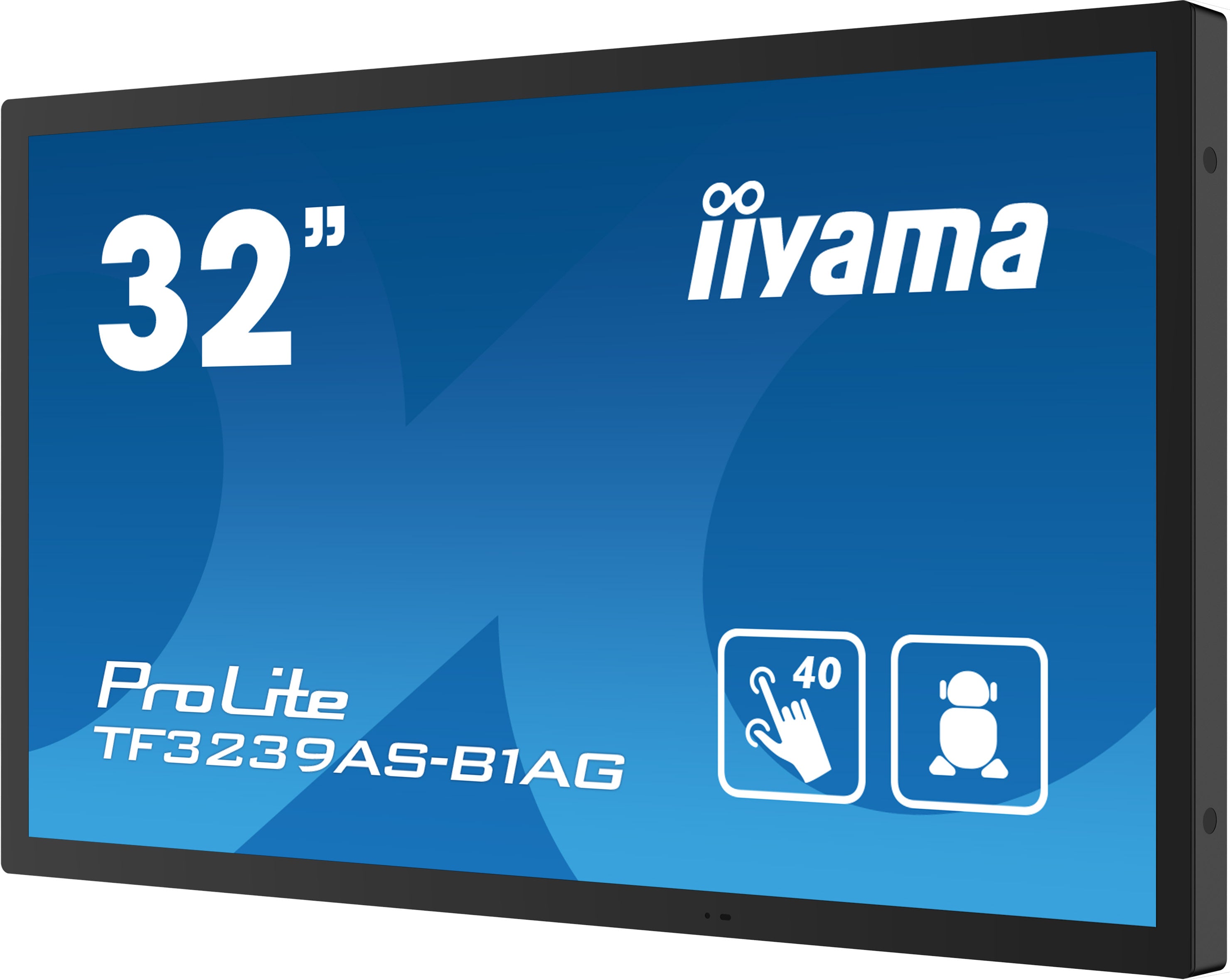 iiyama TF3239AS-B1AG écran plat de PC 80 cm (31.5") 1920 x 1080 pixels Full HD LED Écran tactile Noir TF3239AS-B1AG