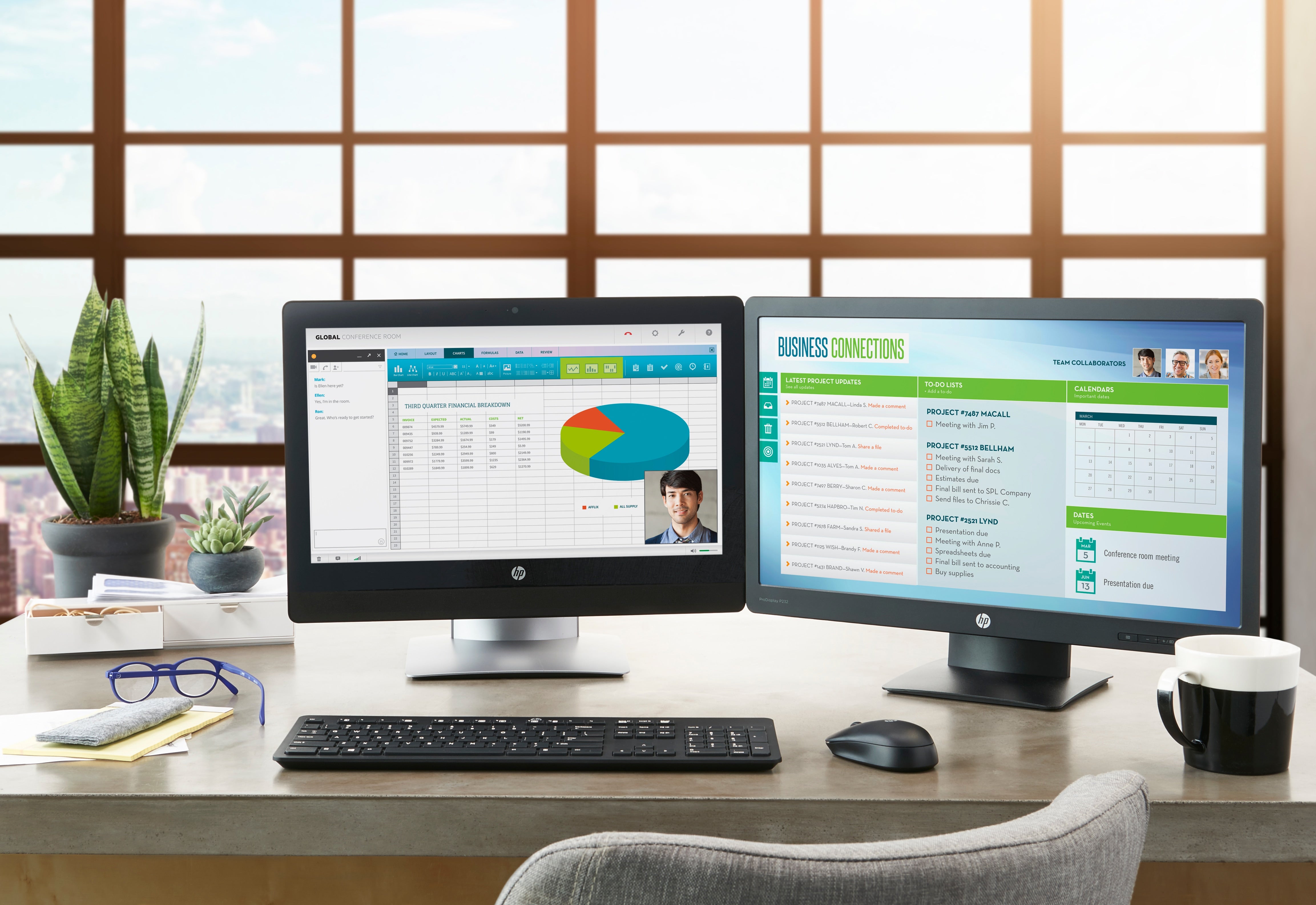 HP ProDisplay Monitor P232 de 23 pulgadas écran plat de PC 58,4 cm (23") 1920 x 1080 pixels Full HD LED Noir