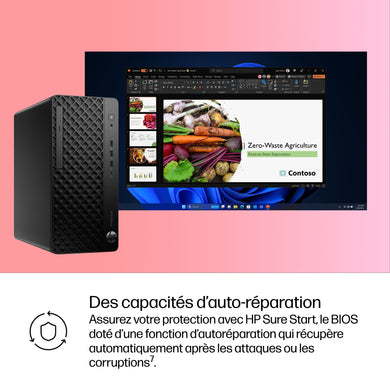 HP ProDesk 4 Tower G1i Desktop AI PC Intel Core Ultra 7 265 16 Go DDR5-SDRAM 512 Go SSD Windows 11 Pro Noir 9H7K7ET#ABF