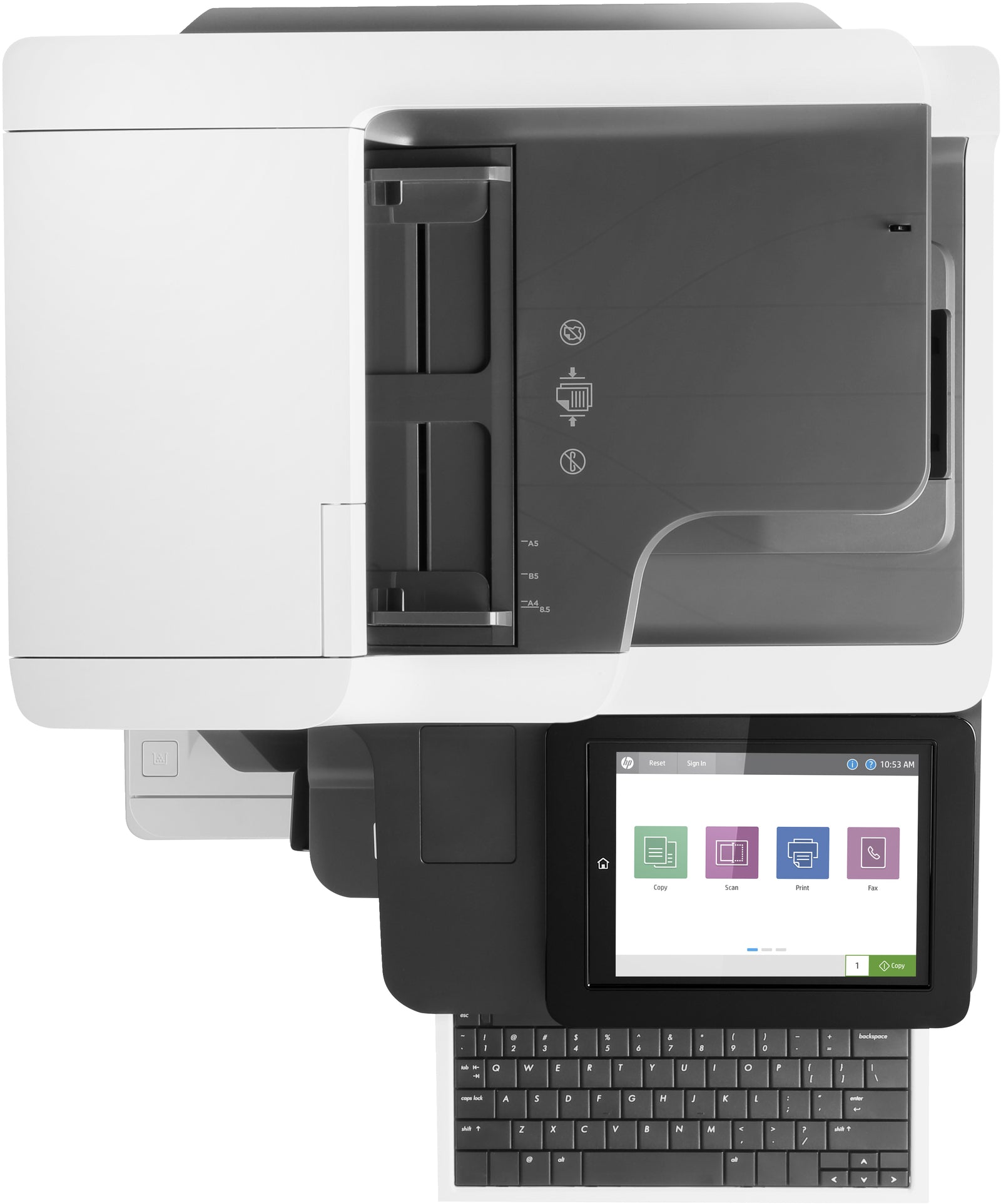 HP LaserJet Enterprise Flow MFP M635z 7PS99A#B19 - Black & White, 65 ppm