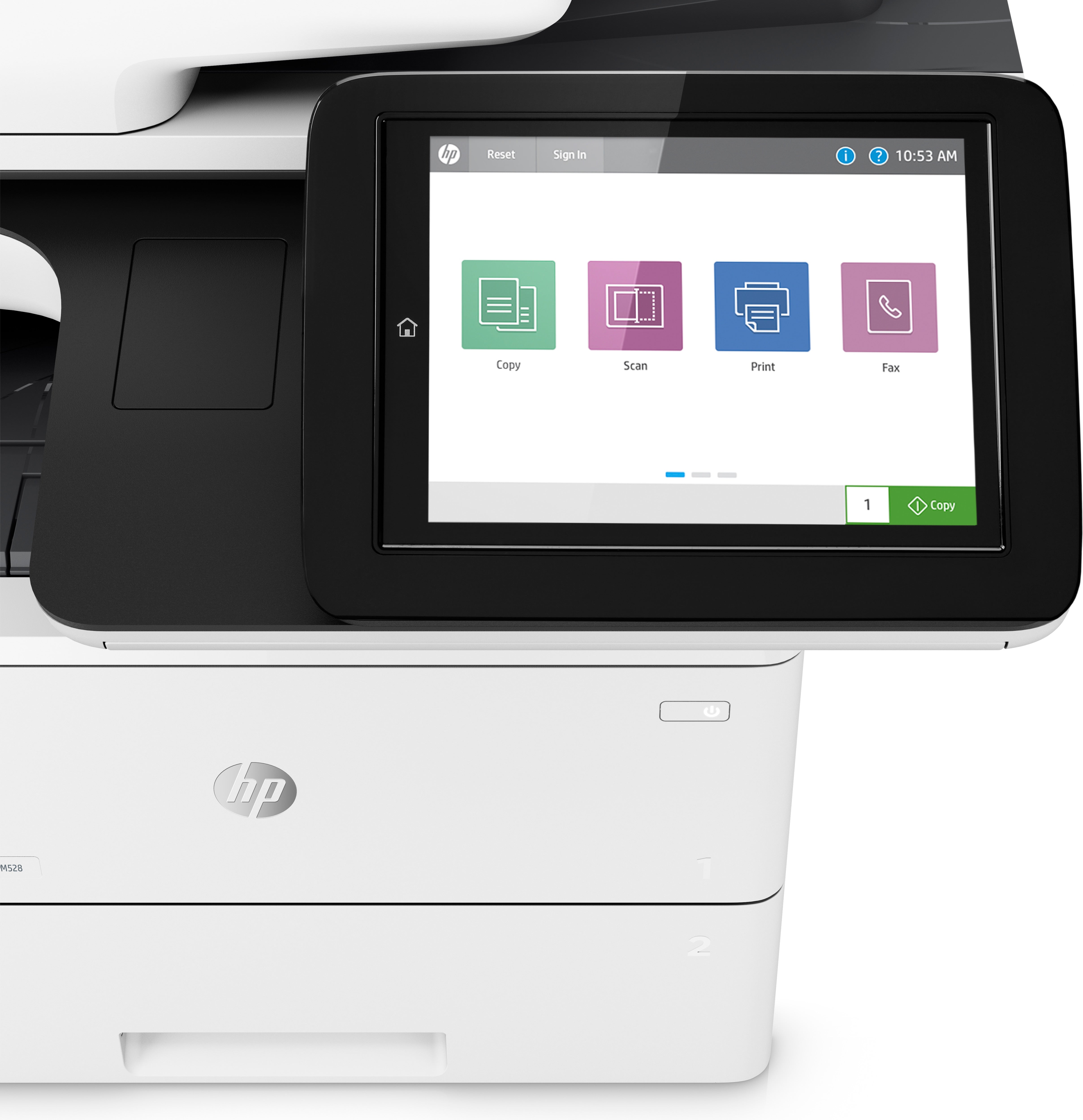 HP LaserJet Enterprise Imprimante multifonction M528dn, Black and white, Imprimante pour Impression, copie, numérisation et télécopie en option, Impression USB en façade; Numérisation vers e-mail; Impression recto-verso; Numérisation recto-verso