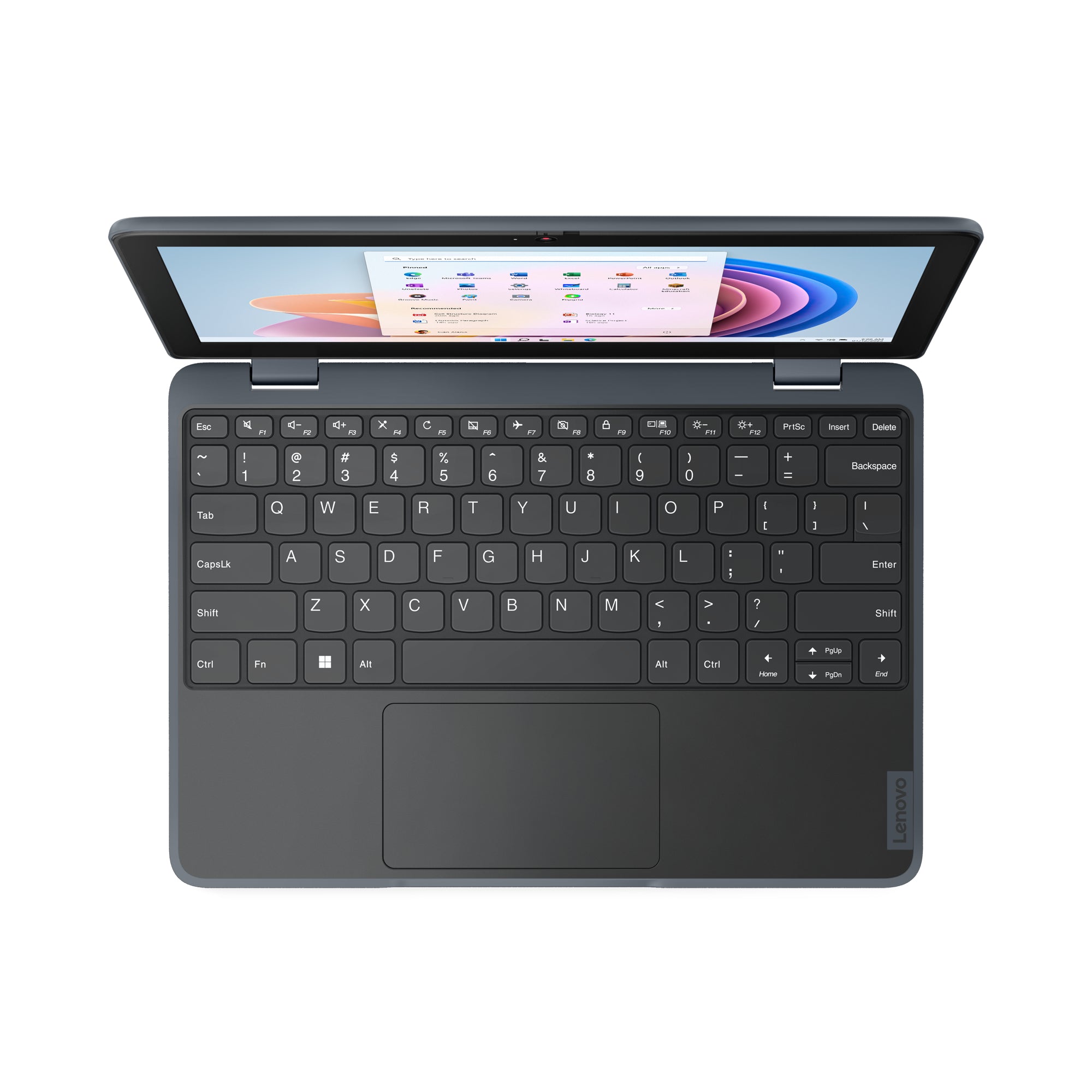 Lenovo 100w Gen 4 Intel® N N100 Ordinateur portable 29,5 cm (11.6") HD 4 Go LPDDR5-SDRAM 128 Go SSD Wi-Fi 6 (802.11ax) Windows 11 Pro Anglais britannique Gris